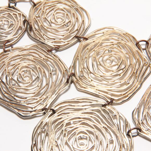 Vintage Chico's Swirl Pattern Large Statement Necklace - Picture 3 of 7